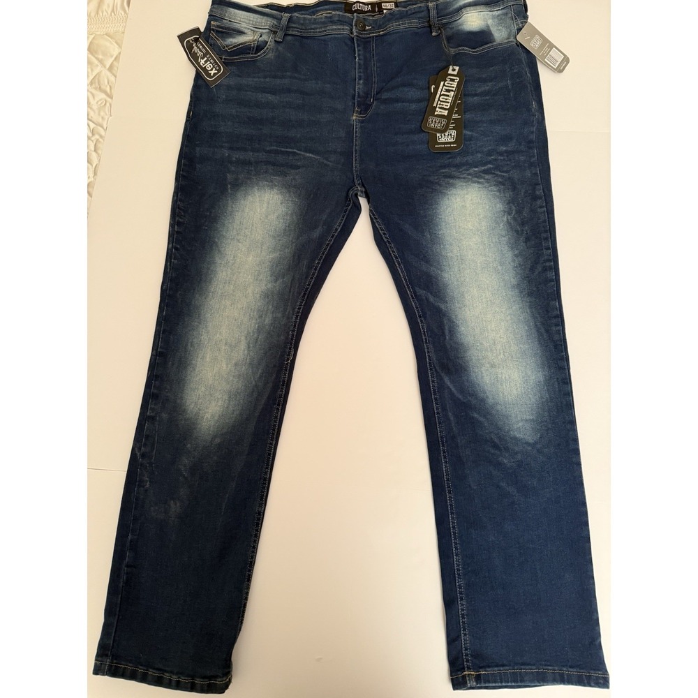 Cultura Men's 48x32 Blue Straight Fit Stretch Jeans NWT